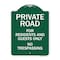 Signmission Private Road For Residents And Guests No Trespassing Heavy-Gauge Aluminum Sign, 24" H, GW-1824-9912 A-DES-GW-1824-9912 - alternate 1